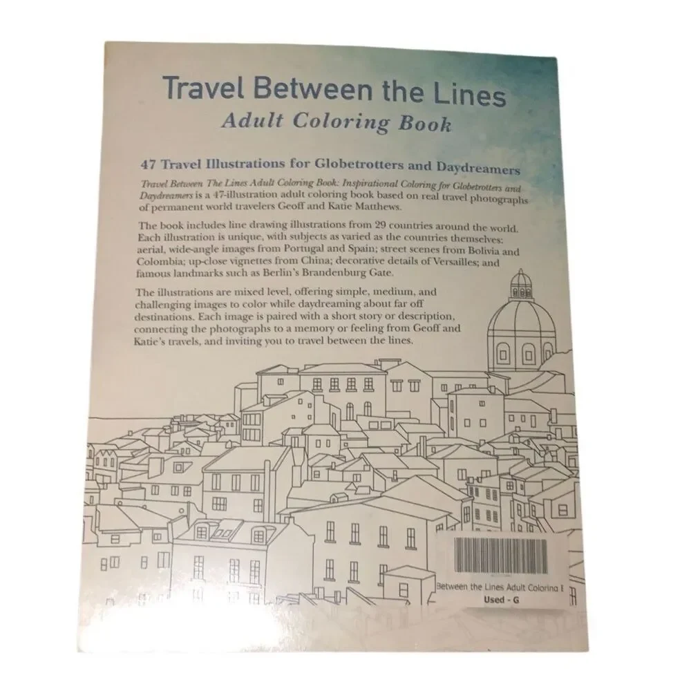 Travel Between the Lines Adult Coloring Book